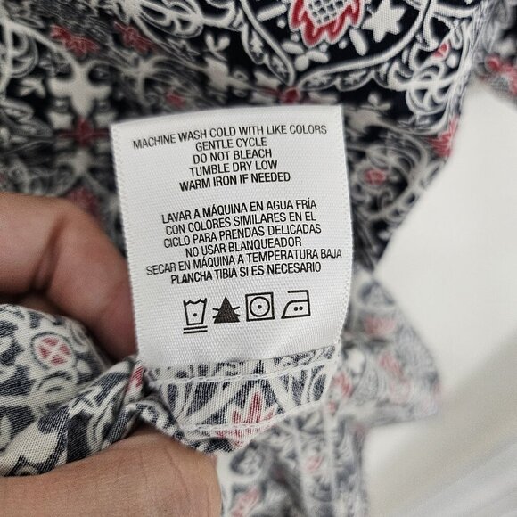 Structure Flower Pattern Men's Short Sleeve Slim Fit Summer Shirt Size Large - Picture 7 of 7